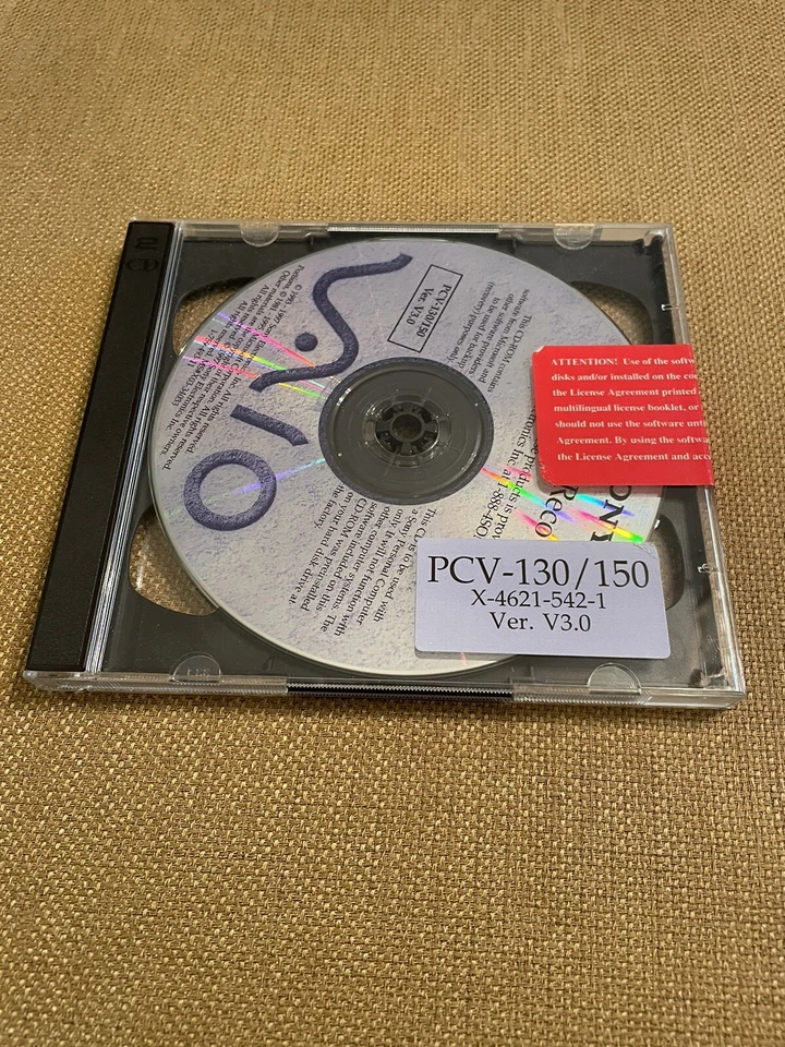 Brand New Sealed Sony Vaio Recovery 1993 - 1997 CD ROM PCV 130/150 Version V3.0 - Image 2 of 4