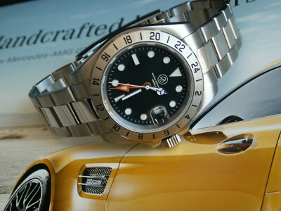 Nautical Instruments Marbella ''Pionier GMT'' 40mm, pulsera acero cepillado/pulido