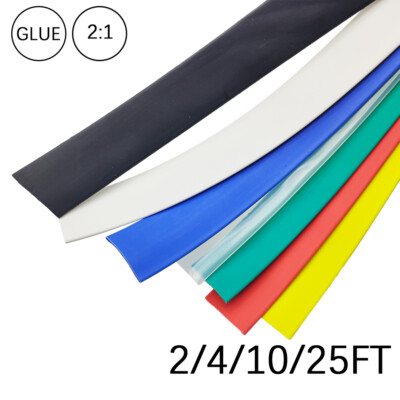 2:1 Heat Shrink Tubing Tube Glue Waterproof Dual Wall Wires Wrap (SMALL SIZES)