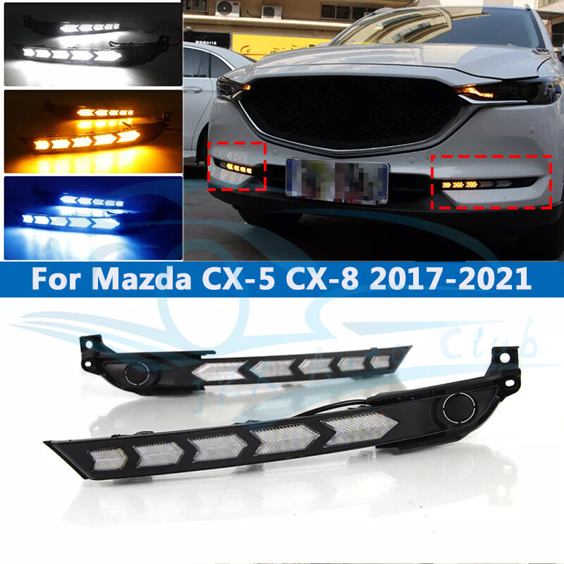 For Mazda CX-5 CX-8 2017 2018 2019 2020 2021 t 2X Daytime Light