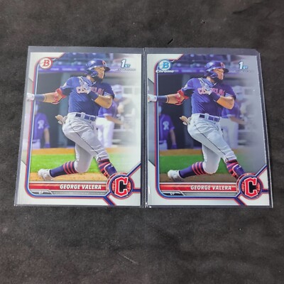 2022 Bowman Chrome George Valera 1st Prospect #BCP-22 Guardians + Paper 1st