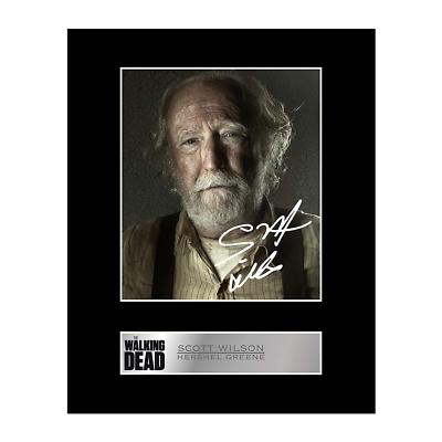 Scott Wilson, Hershel Greene signiert montiert Foto Display The Walking Dead 