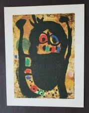 Joan Miro "Women with Jewels"  Mounted offset  Lithograph Limited ed 1972