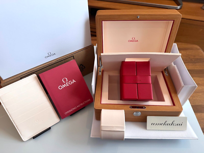 Omega Authentic Wooden Watch Box Travel Red Cube Latest Model