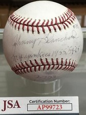 JOHNNY BLANCHARD Autographed Baseball Sweet Spot w/ Inscriptions JSA ~ AP99723