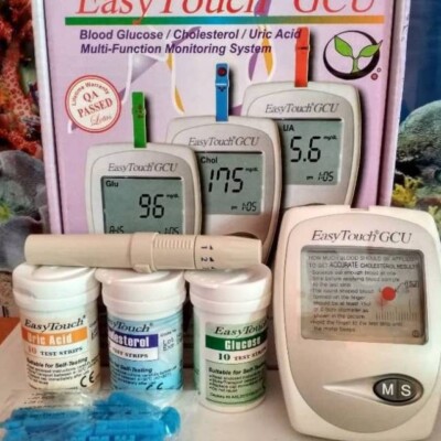 Easy Touch GCU 3 in 1 Glucose Cholesterol Uric Acid Blood Meter Testing Device