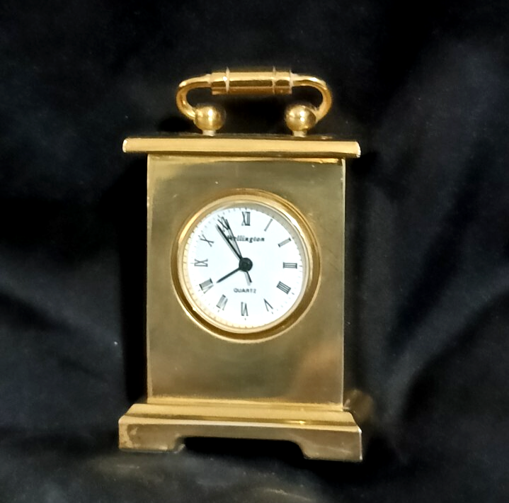 Vintage Quartz Seiko Mantel Clock Brass/Gold Tone Made In Japan - Foto 10