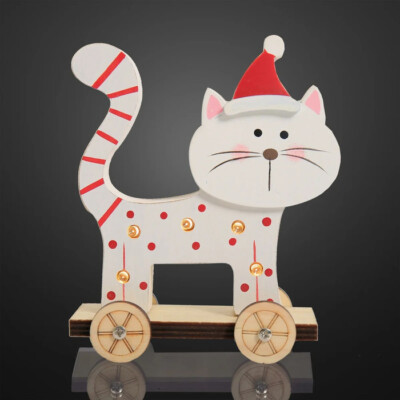 Hellum LED-Figur Tischdekoration ''Katze'' 5 LEDs H:13cm batteriebetrieben
