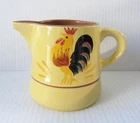 Vintage 1970's Stangl Pottery Rooster Pattern 16 oz Pitcher 4 1/8"