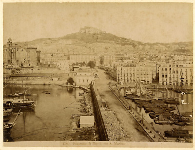 Tirage Albuminé Vintage D'Italie, Naples (circa 1880) - Format 18.5x25 Cm - Original