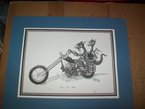 1986 Vintage Roll Me Away Dragons On A Chopper Motorcycle Picture By Matteson