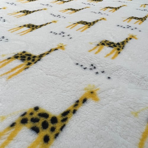Soft Plush Printed Cuddle Fleece Snuggly Warm Blanket Bedding Fabric Material - Picture 23 of 46