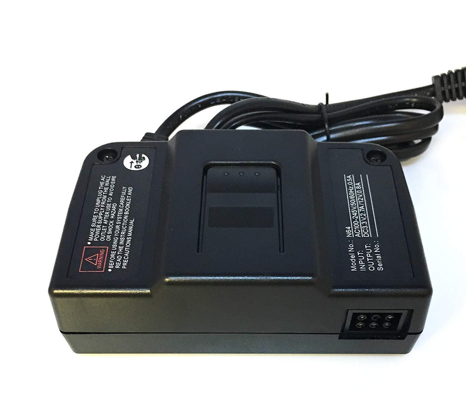 for N64 AC Adapter Power Supply With 6FT AV Cable Cord For N64 Nintendo