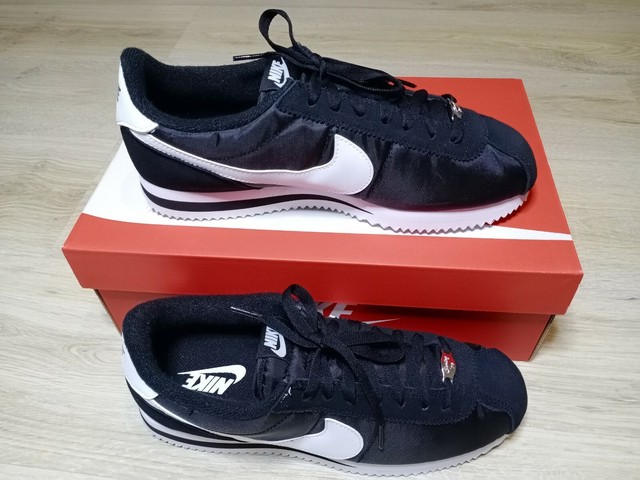 nike cortez basic nylon black