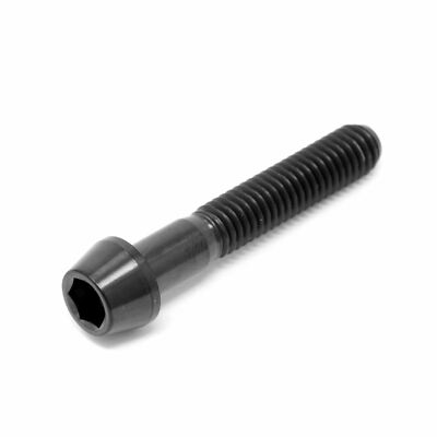 M6 X 35 Mm Titan Taper Kappen Schraube X 1,0 Gr5 Ultra Hart Ti Keramik Schwarz