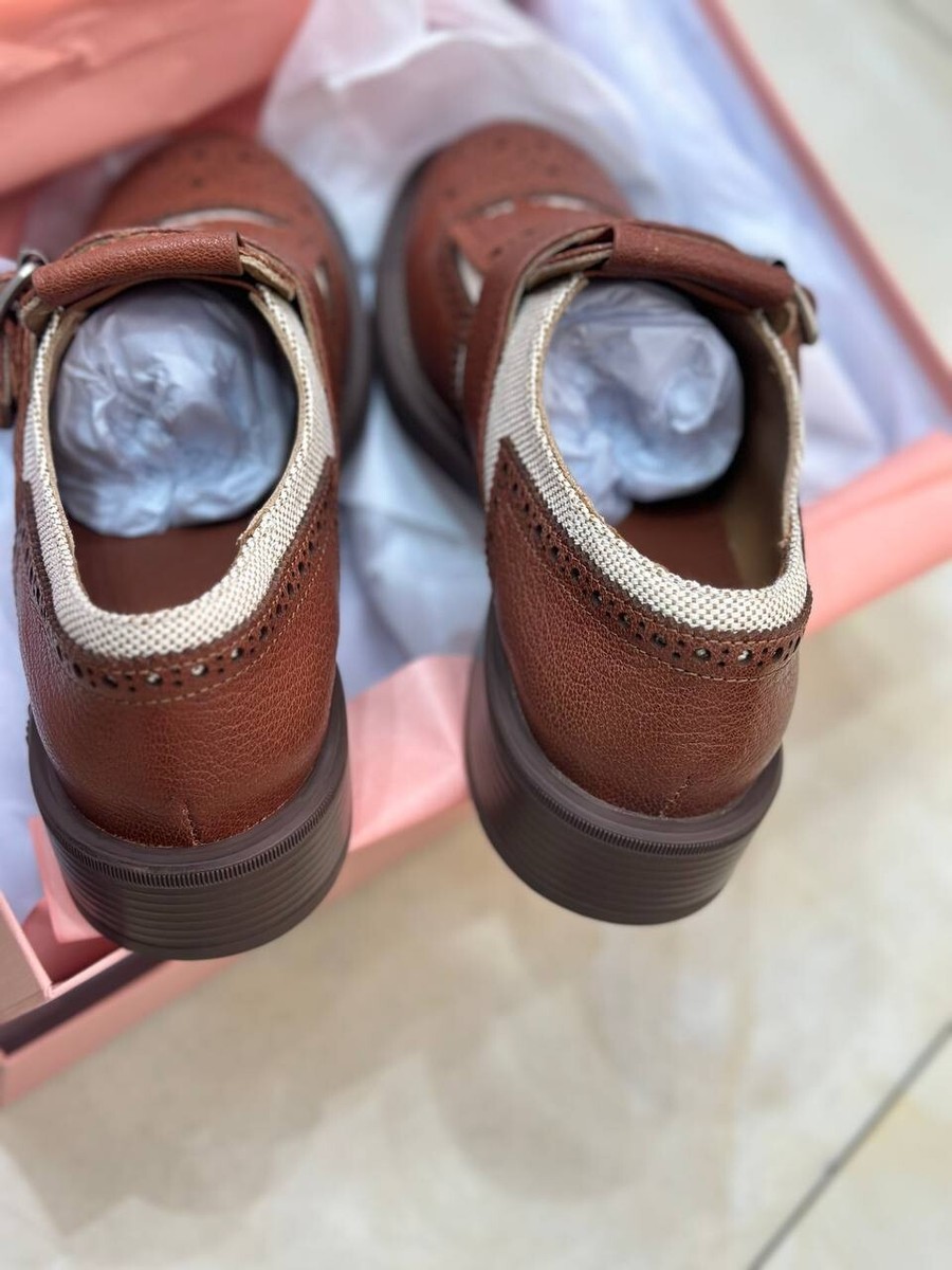 Leather and linen X Miu Miu Shanghai shoes from Church | eBay