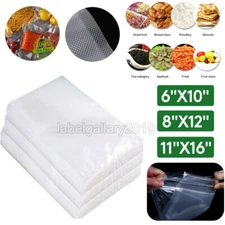 4 Mil Vacuum Sealer Bags 8x12 6x10 11x16 Embossed Food Saver Storage Package US