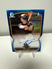 Nick Vogt 2023 Bowman Chrome 1st Blue Refractor Auto /150 #CPA-NV Padres