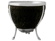 Continental Silver Mounted Coconut Cup - Antique Circa 1890 Height 9.6cm