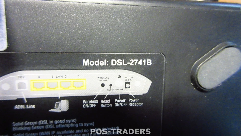 D-LINK Wireless ADSL Router DSL-2741B 4X LAN INCL PSU & ANTENNAS - Bild 3 von 3