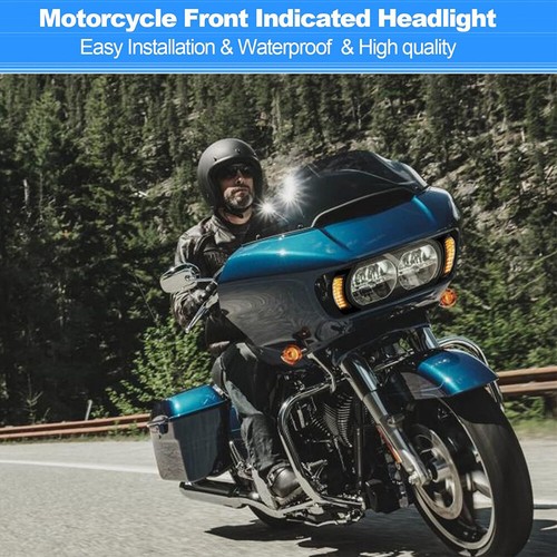 LED DRL Headlight Assembly Vent Turn Signal Lamp For Harley Road Glide 2015-2025 - Picture 21 of 43