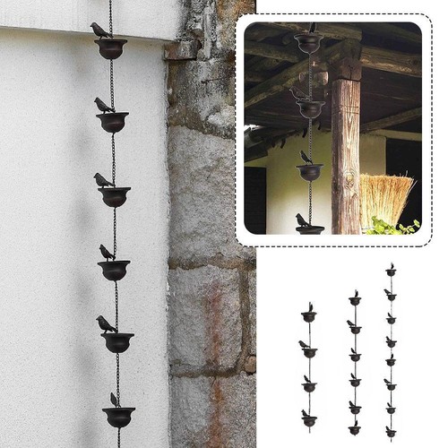 !Drainage Regenkette 4 6 8 Vögel Tassen Dekoration Behänge Verwendung für Dachrinne