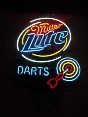Darts Neon Sign – 15.5" X 13" Acrylic LED Wall Decor With Dimmer Control, USB Powered, For Bar, Game Room, Or Man Cave