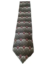 Mark Alexander Vintage Men’s Tie Silk Gray Abstract Necktie