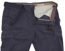 M&S Mens Marks and Spencer Blue Tapered Cargo Trousers Size 38 Leg 32 LABEL