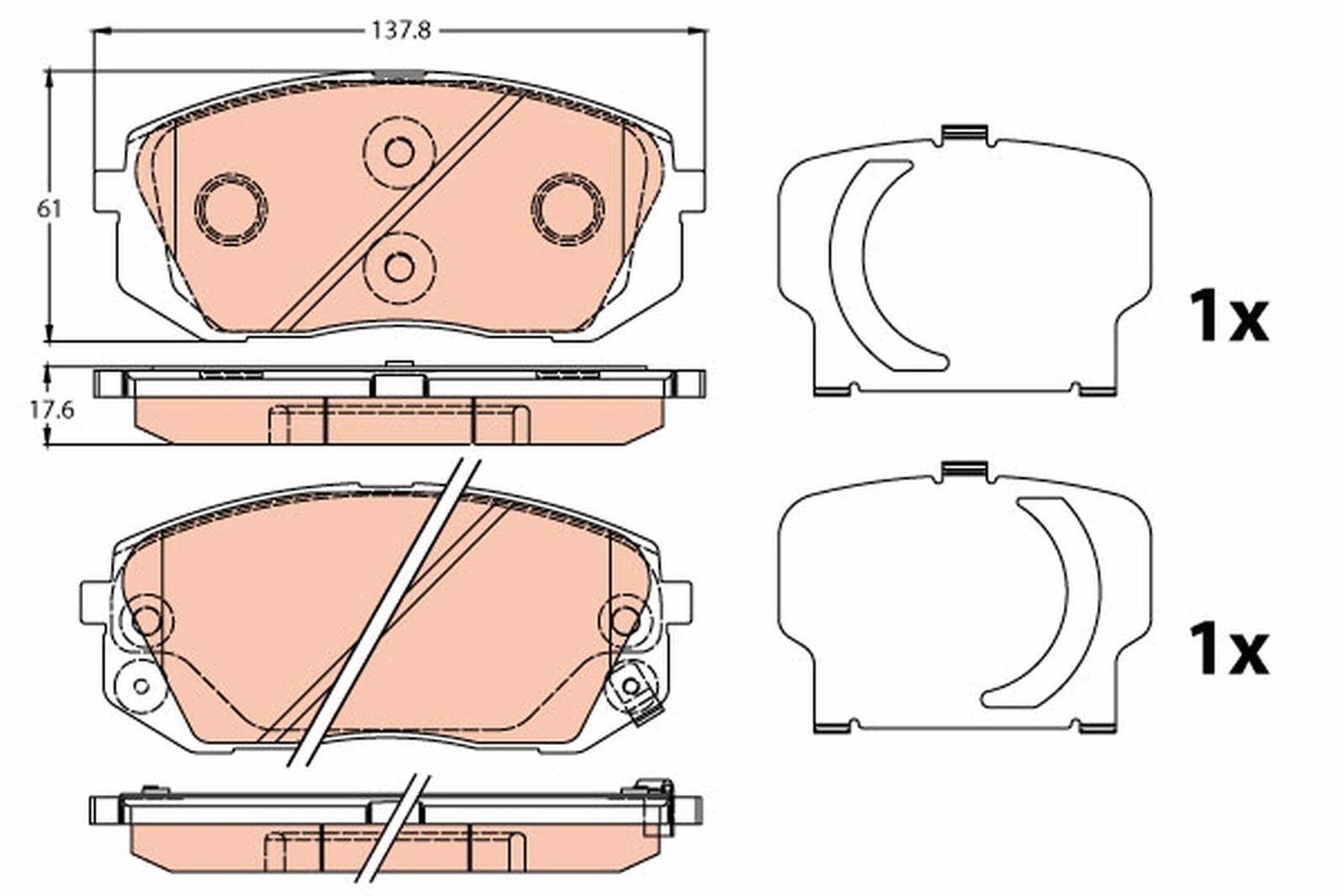 Plaquettes de frein avant pour Hyundai ix35 de 2009 à 2015 en céramique