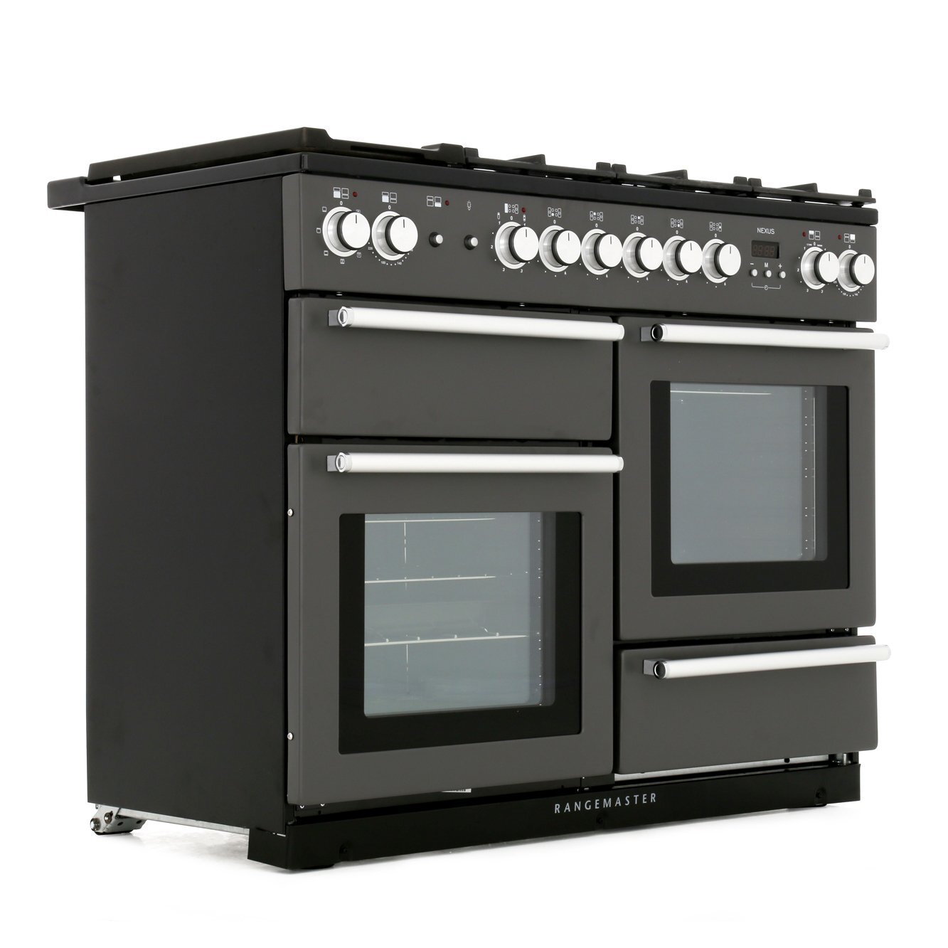 Rangemaster NEX110DFFSL/C Nexus Slate with Chrome Trim 110cm Dual Fuel