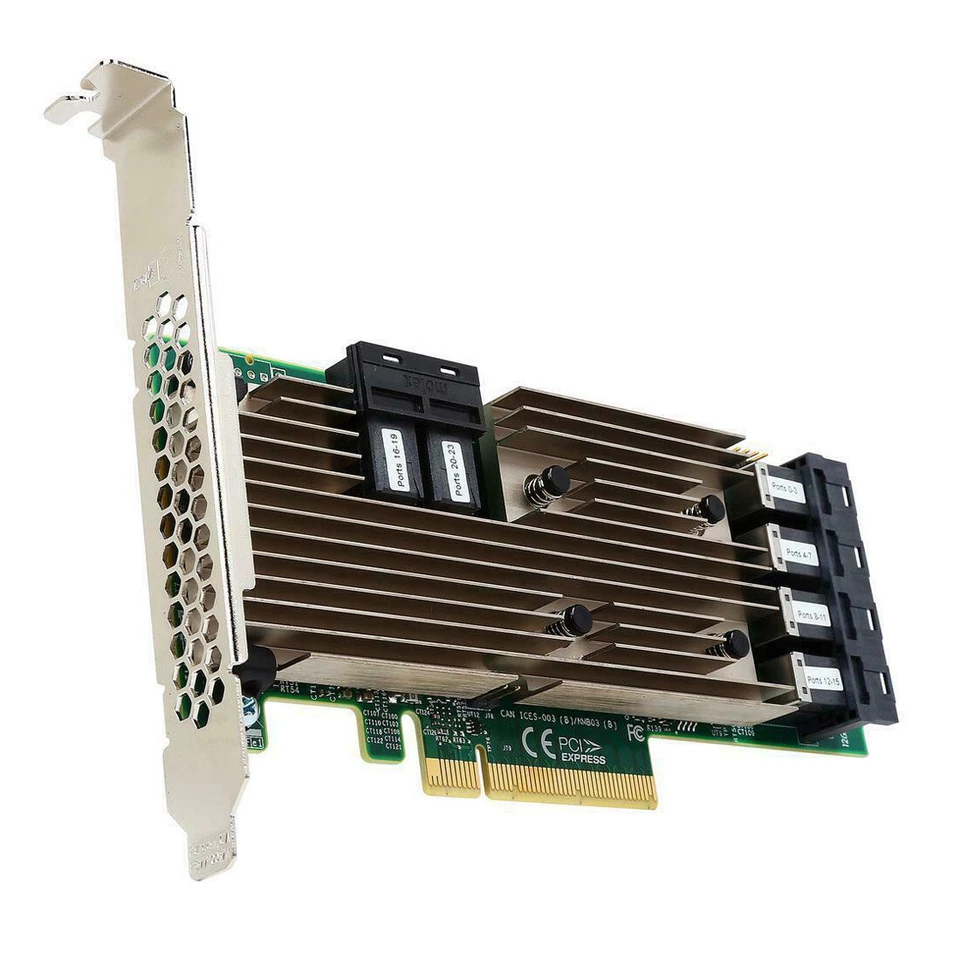 LSI Logic 05-25699-00 9305-24i 24-Port SAS 12Gb/s pcie IT Mode Controller - Bild 3 von 4