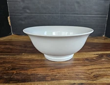 Over and Back White Porcelain 8" Round Footed Pasta Salad Fruit Serving Bowl