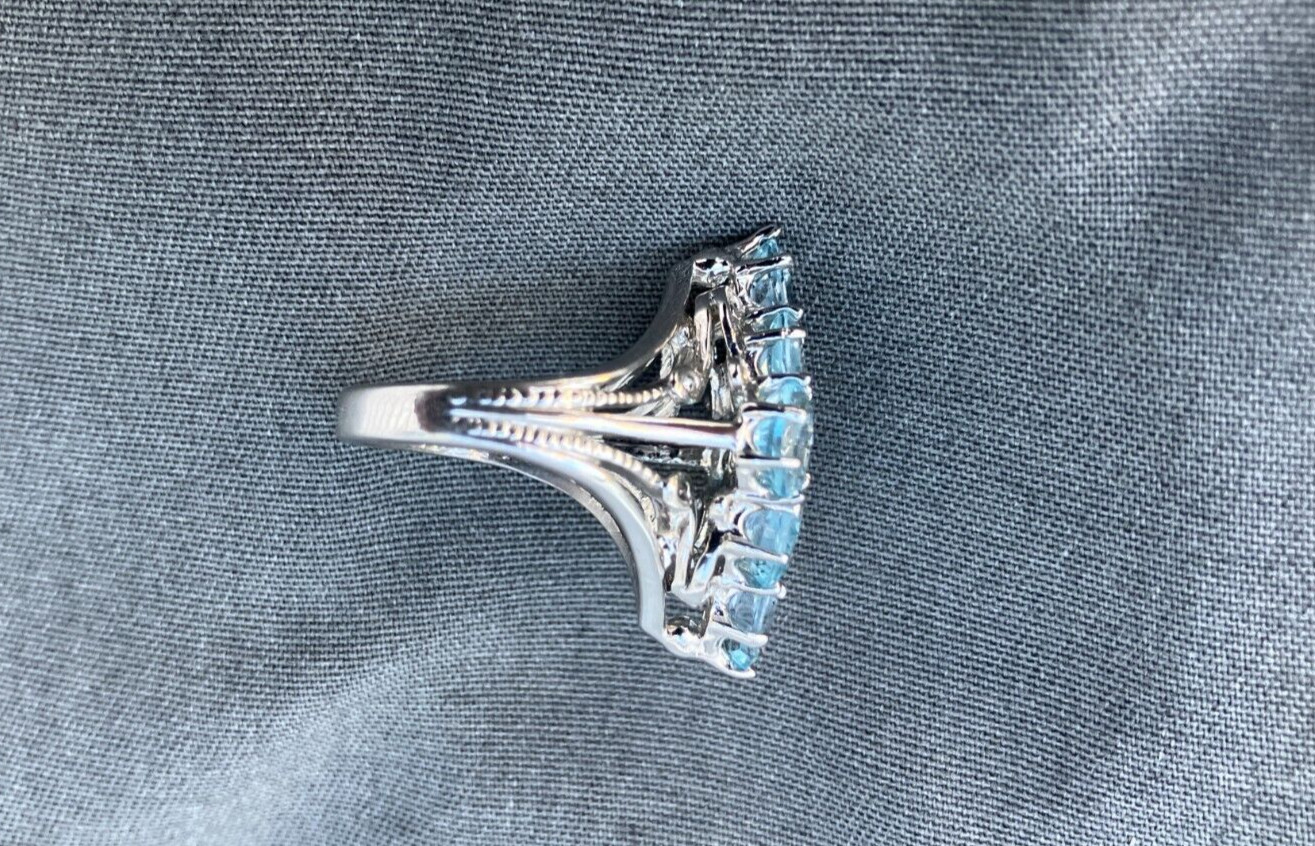 SETA Sterling Silver Statement Ring Sky Blue Topa… - image 8