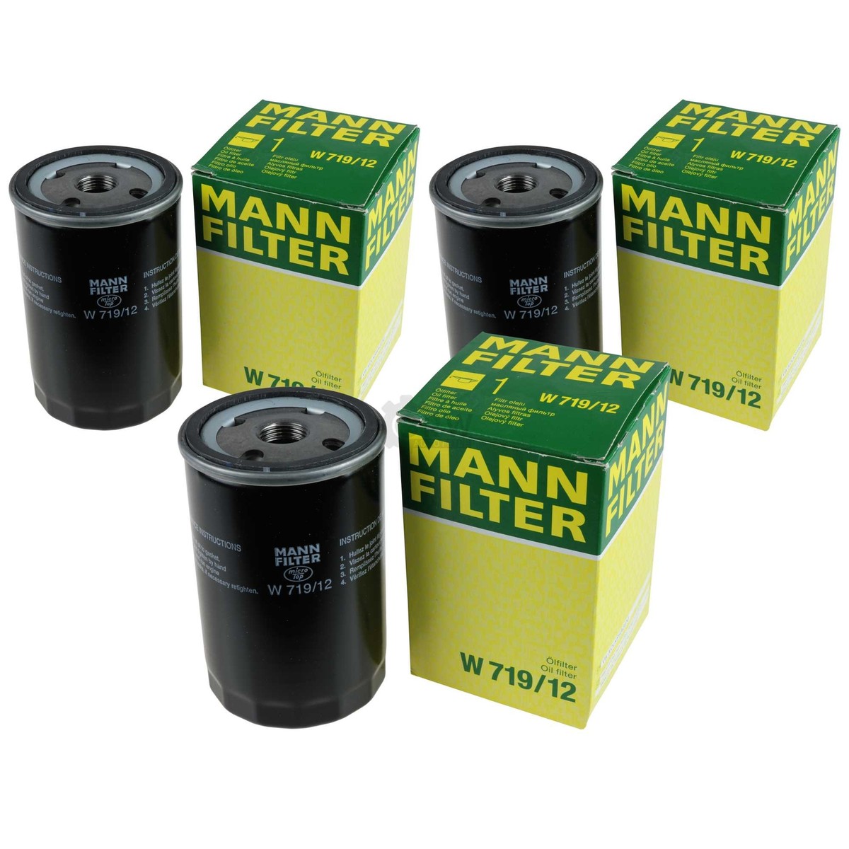 W 719/5 MANN-FILTER Filtro de aceite 3/4-16 UNF, con válvula bloqueo de