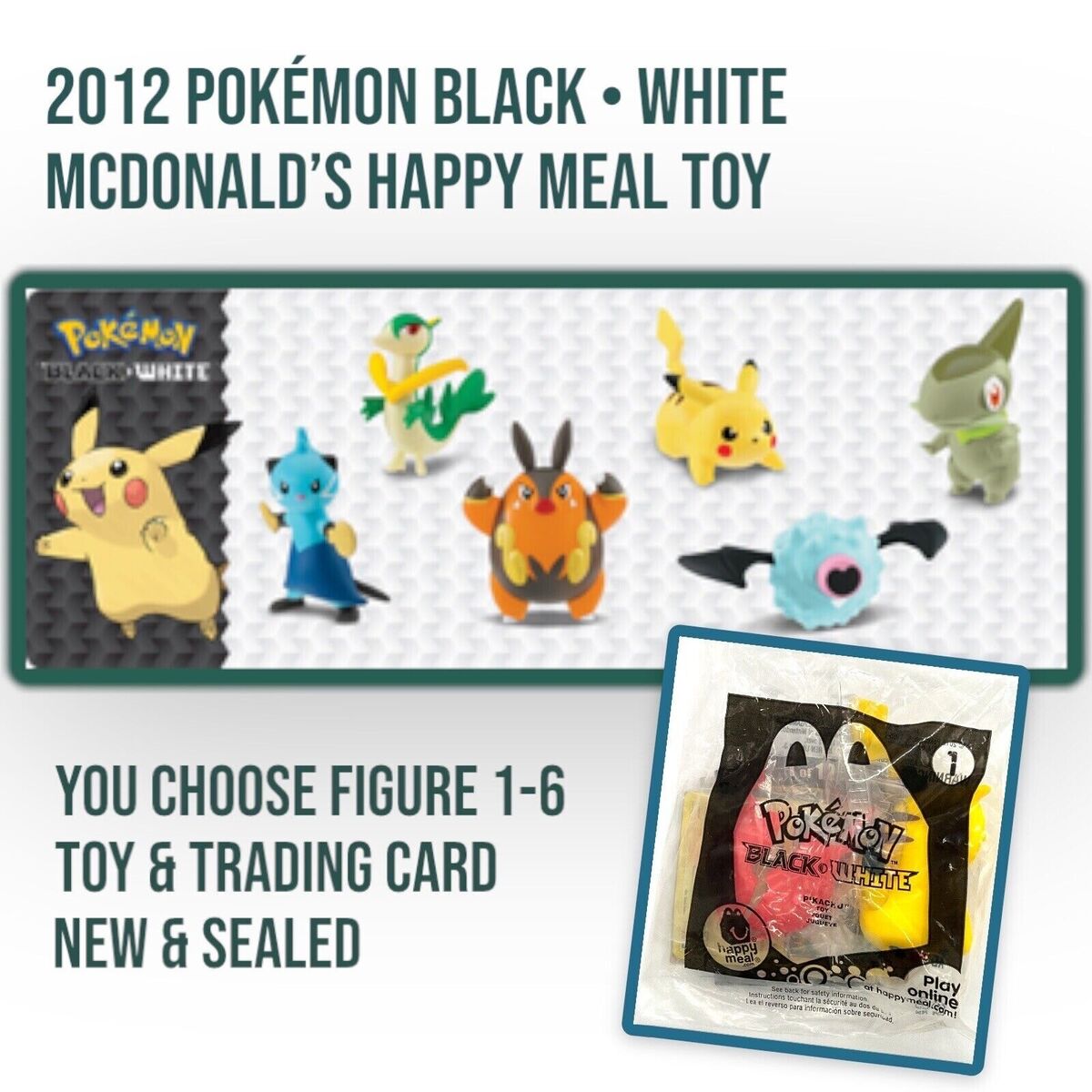 McDonalds Pokemon Toys June 2012  Pokemon toy, Pokemon, Black pokemon