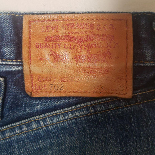 Levi's 702 xx Jeans, Size W31, Blue, Button Fly, Big E, VG Levi's 702 xx Jeans, Size W31, Blue, Button Fly, Big E, VG