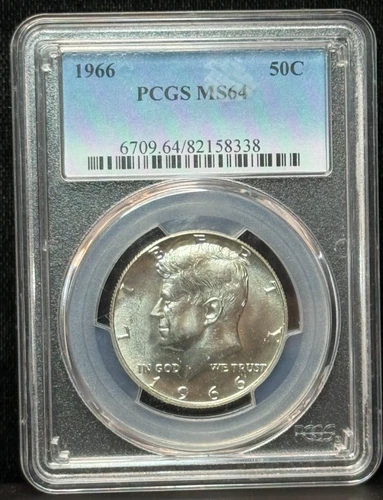 PCGS MS64 1966 Kennedy Half Dollar 50C Silver Coin -338