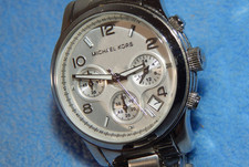 MICHAEL KORS MK-5076 Chronograph Silver Stainless Steel 41mm 100m 7 1/2" Watch