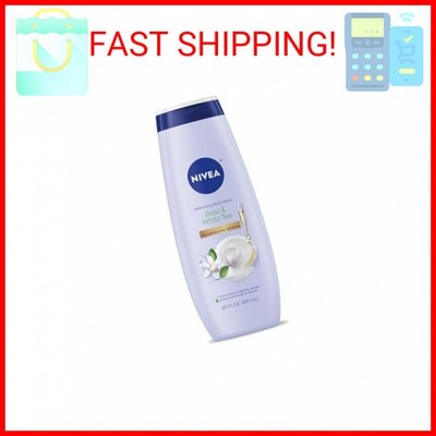 NIVEA Refreshing Basil and White Tea Body Wash with Nourishing Serum, Scented Bo