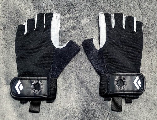 Black Diamond Crag Half-Finger Gloves Small Padded Climbing 
