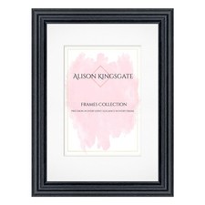 Classic Black Picture Photo Poster Frames With Mount Wooden Effect Home Decor