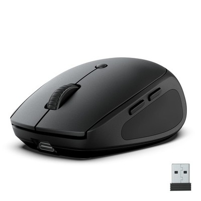 JLab Go Charge Bluetooth Mouse, Rechargeable Wireless Mouse - Tri-Mode (BT 5.0/5