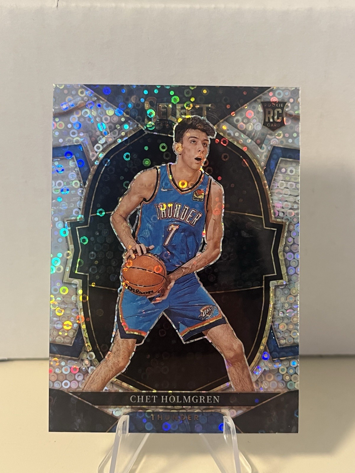 2022-23 Panini Select Basketball Chet Holmgren Rookie Silver Disco #83 THUNDER