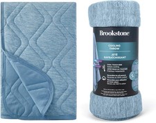 Brookstone Cooling Throw Blanket Faded Denim ...