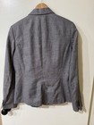 Zara Basic Women Gray Linen Tailored Blazer Suit Jacket Lined sz M — photo 2