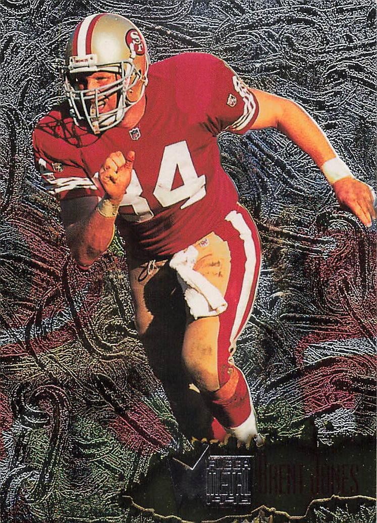 1996 Fleer Metal - Brent Jones #108