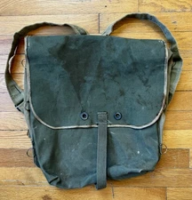 World War II Backpack M 60 Ammunition Bag Distressed Repaired Stencil 15x17"