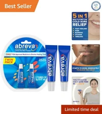 Portable Cold Sore Relief with 10% Docosanol - Two 0.07 oz Tubes for On-The-Go