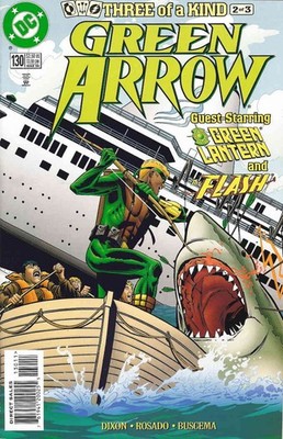 Green Arrow #130 FN; DC | Three of a Kind 2 Green Lantern Flash - w/Bag+Board